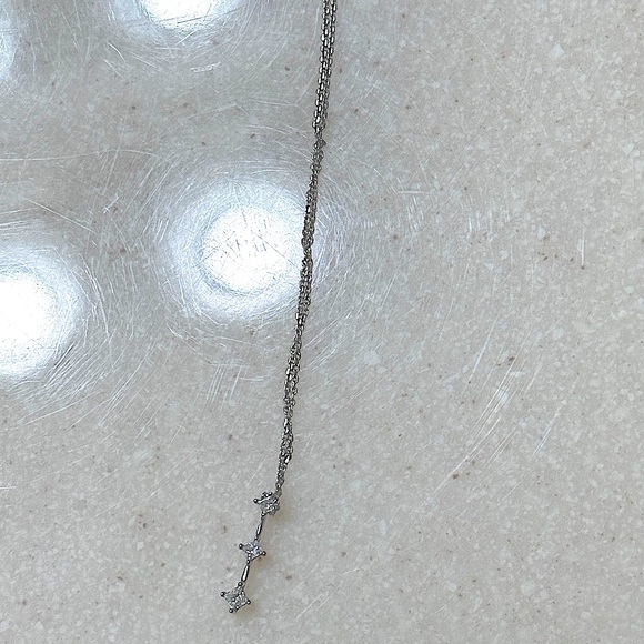 Diamond Necklace from Helzberg set in white gold. - Picture 2 of 2